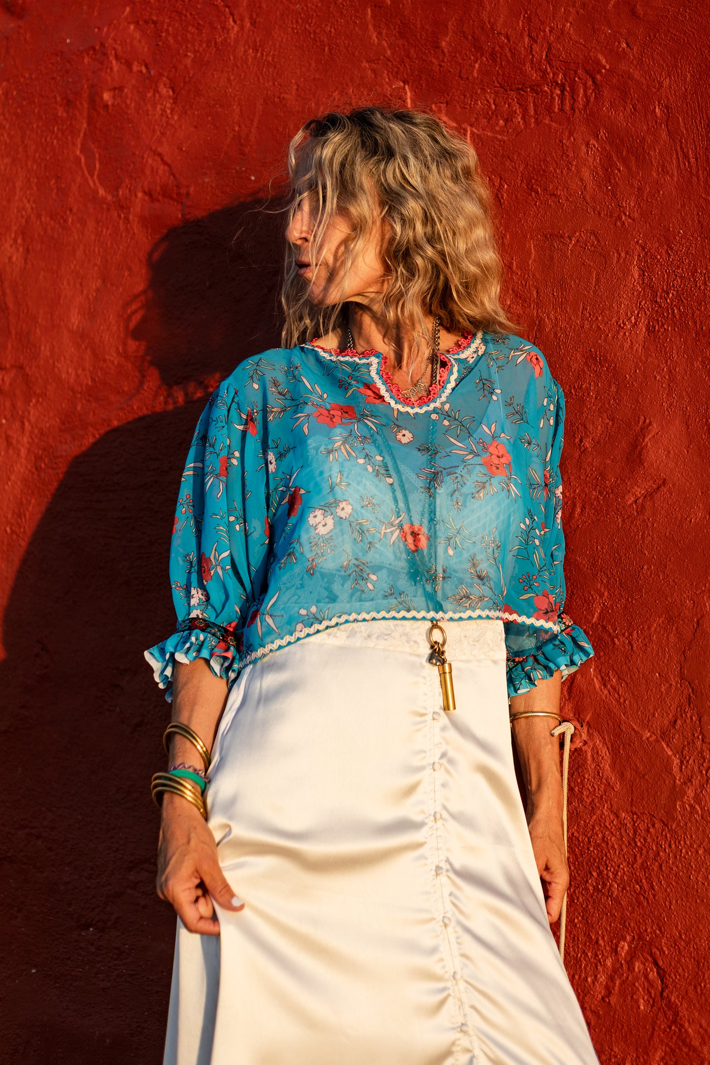Panama Limited Edition Blouse ( Blue )