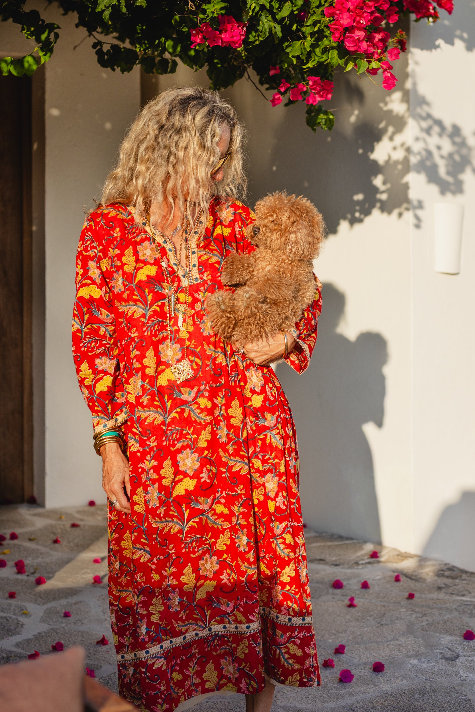 red gypsy dress Vintage Gypsy Red Maxi Dress