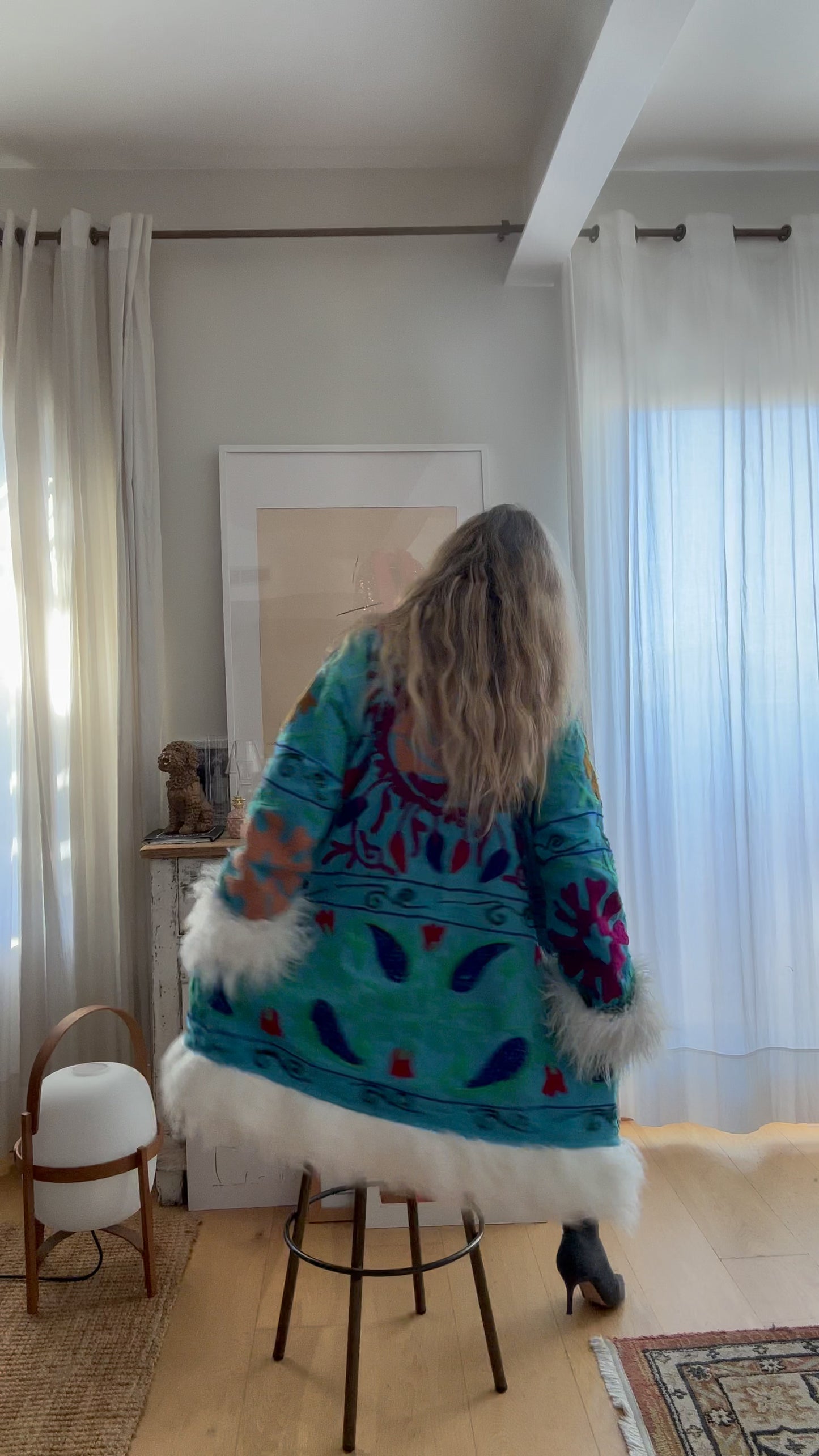 Suzany 3/4 Length Coat Limited Edition Turquesa