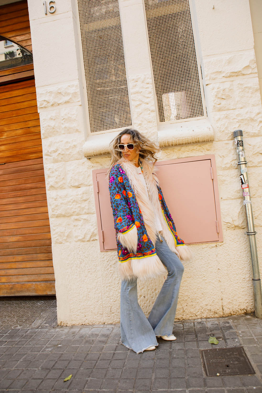Phulkari Coat Limited Edition Blue