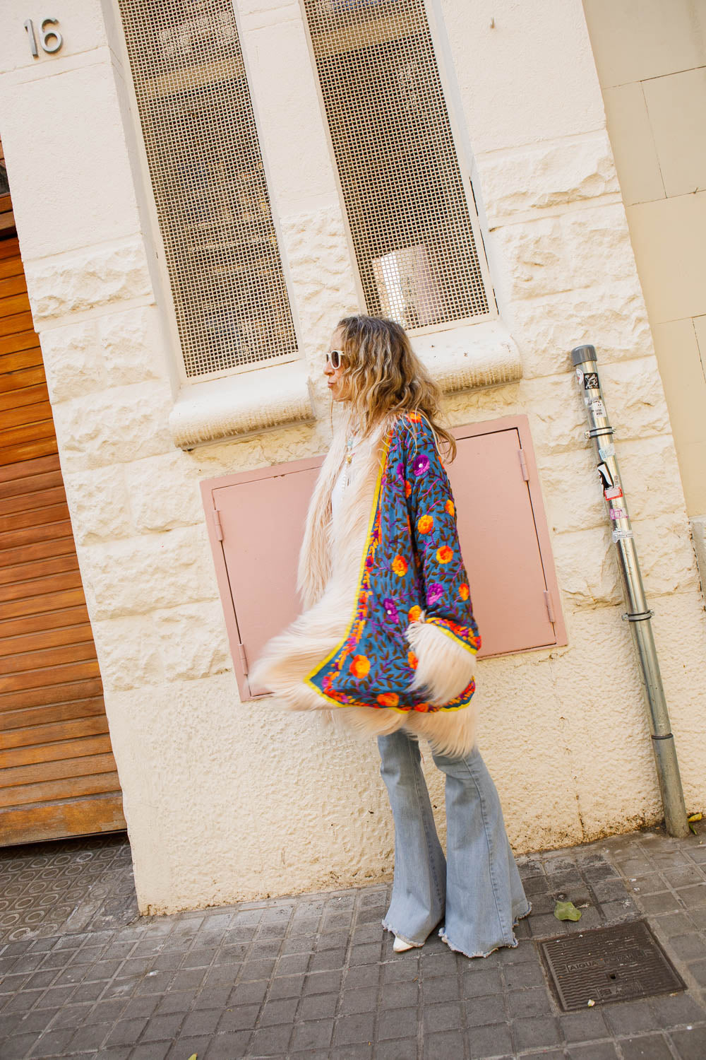 Phulkari Coat Limited Edition Blue