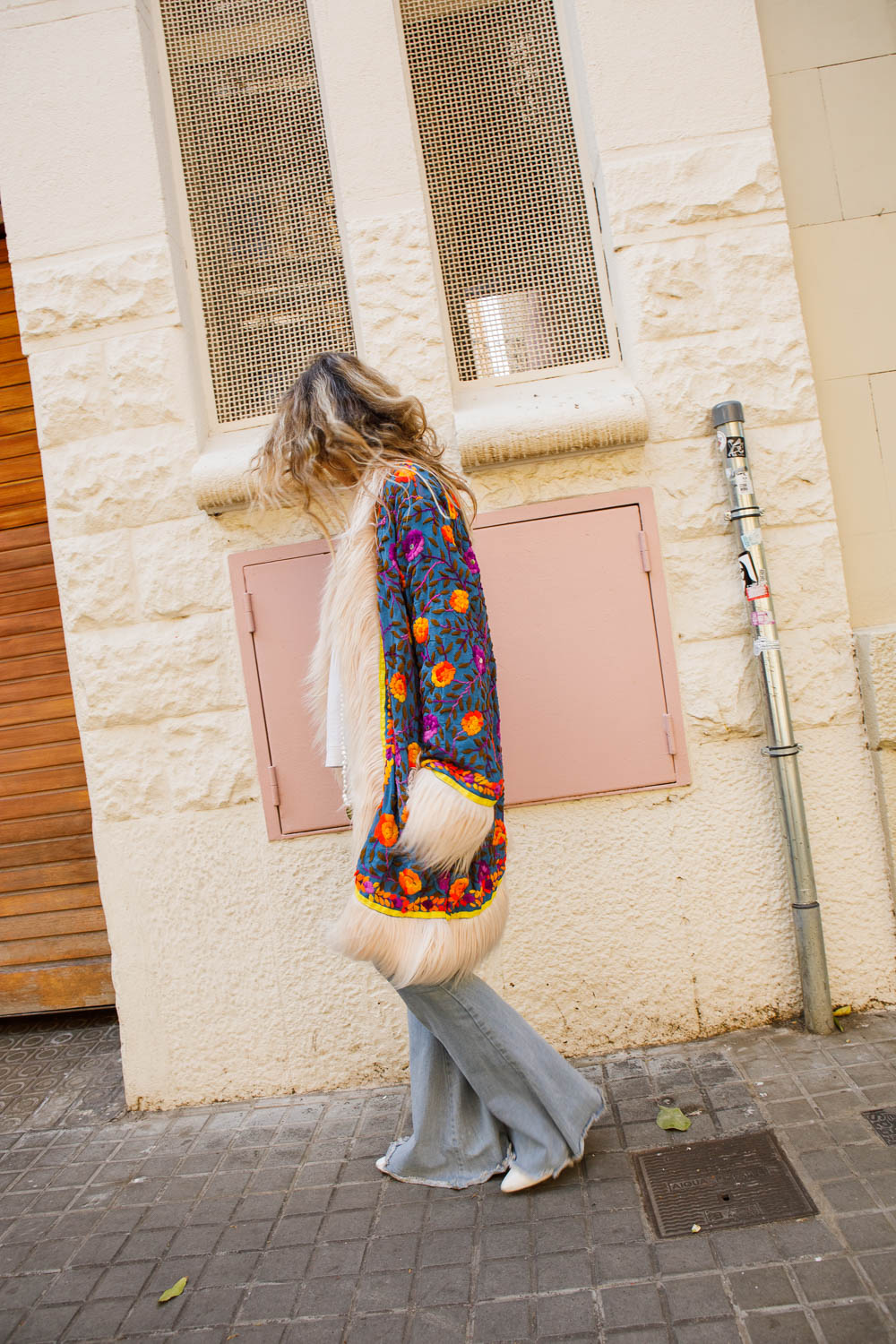 Phulkari Coat Limited Edition Blue